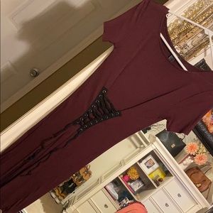 Dress with corset like ties